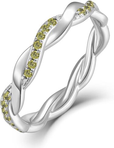 YL حلقات حبل ملتوية 925 فضة تكويم حلقة 1.25 مللي متر جوهرة الخلود الفرقة للنساء in Kuwait