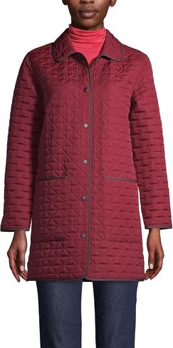 Lands' End Womens Reversible Barn Insulated Coat Rich Burgundy Regular Large in Saudi Arabia
