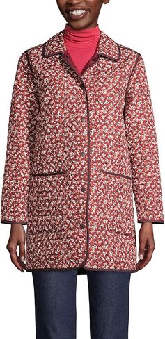 Lands' End Womens Reversible Barn Insulated Coat Rich Burgundy Regular Large in Saudi Arabia