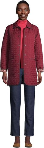 Lands' End Womens Reversible Barn Insulated Coat Rich Burgundy Regular Large in Saudi Arabia