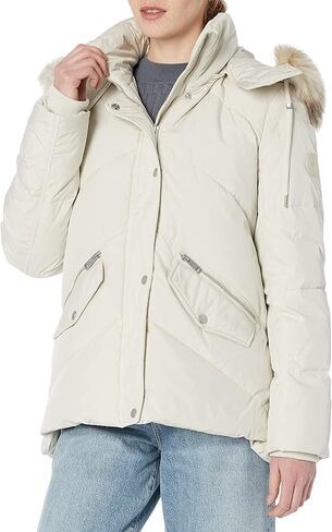 Andrew Marc Women's Luxurious DTM Faux Fur Trimmed Hood Puffer Coat in Kuwait