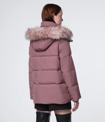 Andrew Marc Women's Luxurious DTM Faux Fur Trimmed Hood Puffer Coat in Saudi Arabia