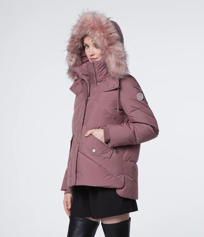 Andrew Marc Women's Luxurious DTM Faux Fur Trimmed Hood Puffer Coat in Saudi Arabia