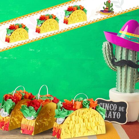 Junkin 6 Pcs Mini Mexico Taco Pinatas for Cinco de Mayo Party, Little Fiestas Pinata for Mexican Decorations Pinatas Celebrate Birthday Party Mexican Carnivals Taco Tuesday Event in Saudi Arabia