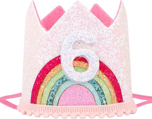 قبعة قوس قزح لعيد الميلاد لحفلات أعياد الميلاد، قبعة دعائم صور عيد ميلاد لامعة للأولاد والبنات، قبعة قوس قزح باستيل in Kuwait