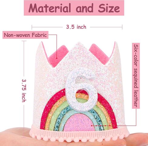 قبعة قوس قزح لعيد الميلاد لحفلات أعياد الميلاد، قبعة دعائم صور عيد ميلاد لامعة للأولاد والبنات، قبعة قوس قزح باستيل in Kuwait
