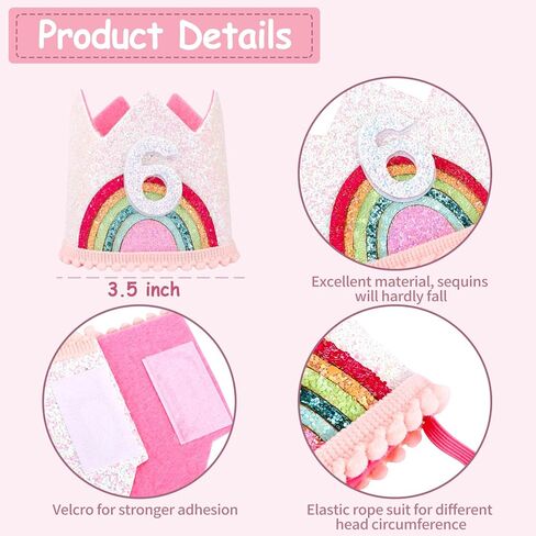قبعة قوس قزح لعيد الميلاد لحفلات أعياد الميلاد، قبعة دعائم صور عيد ميلاد لامعة للأولاد والبنات، قبعة قوس قزح باستيل in Kuwait