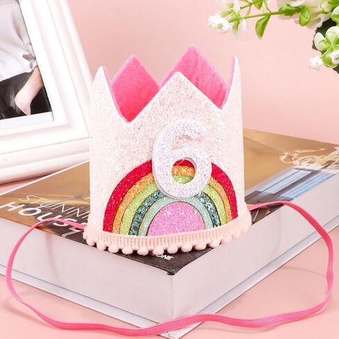 قبعة قوس قزح لعيد الميلاد لحفلات أعياد الميلاد، قبعة دعائم صور عيد ميلاد لامعة للأولاد والبنات، قبعة قوس قزح باستيل in Kuwait