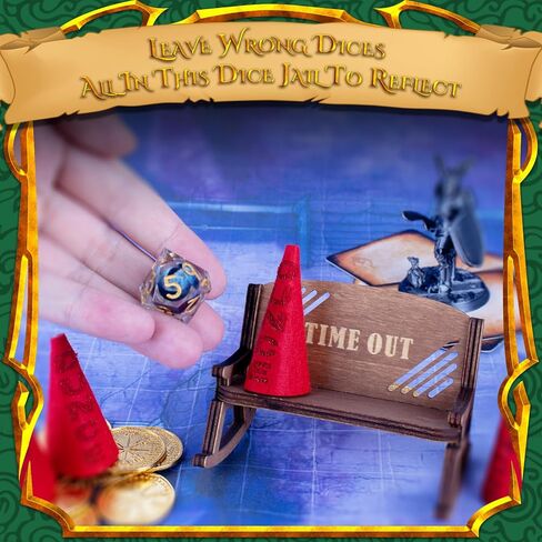 سجن النرد كبير الحجم، قفص النرد، كرسي العار، معاقبة نرد DND السيئ، كرسي Time Out، قبعة Dunce، دعائم DND، هدية مضحكة in Kuwait