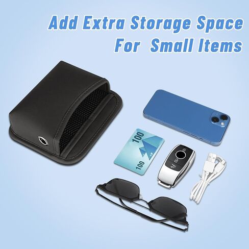 منظم جيوب جانبية للسيارة، حقيبة جلدية صغيرة لتخزين السيارة، حقيبة هاتف للعملات المعدنية والنظارات الشمسية، ملحقات منظم داخلي للسيارة، حشو فجوات مقعد السيارة العالمي لجميع السيارات in Kuwait