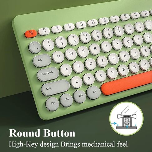 Wireless Keyboard and Mouse Combo,JieruiDeng 2.4Ghz USB Cordless Full-Sized Colorful Keyboard with Numeric Keypad and Noisless Mice Set for Computer Laptop PC Gamer (Lemon-Yellow) in Kuwait