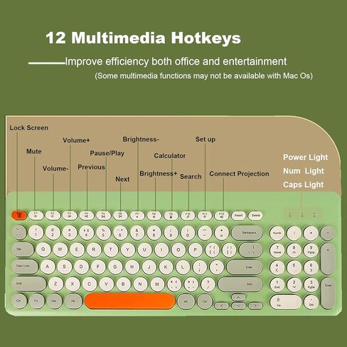 Wireless Keyboard and Mouse Combo,JieruiDeng 2.4Ghz USB Cordless Full-Sized Colorful Keyboard with Numeric Keypad and Noisless Mice Set for Computer Laptop PC Gamer (Lemon-Yellow) in Kuwait