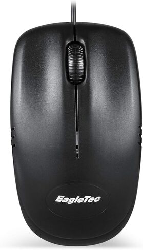 مجموعة لوحة المفاتيح والماوس السلكية Eagletec KM120 رفيعة ومسطحة وهادئة، لوحة مفاتيح مريحة كاملة الحجم مكونة من 104 مفاتيح وماوس صغير محمول لأجهزة الكمبيوتر التي تعمل بنظام Windows (مجموعة لوحة مفاتيح وماوس سلكية سوداء) in Kuwait