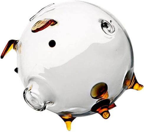 STOBOK Glass Pig Coin Banks Money Banks Cute Piggy Banks Clear Glass Coin Bank Child Saving Coin Money Box Toy 18x12cm in Saudi Arabia