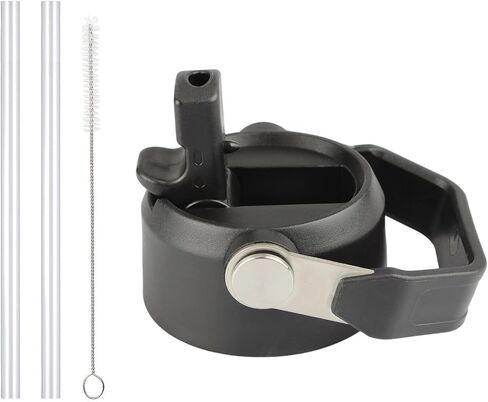 Straw Lid for Hydro Flask 12/16/18/20/32/40/64 Oz and Trail Series 24, 32, 40 Oz, Fits Simple Modern, Takeya, Iron Flask and Most Wide Mouth Water Bottles [1 Lid+2 Straws+1 Cleaning Brush] in Kuwait