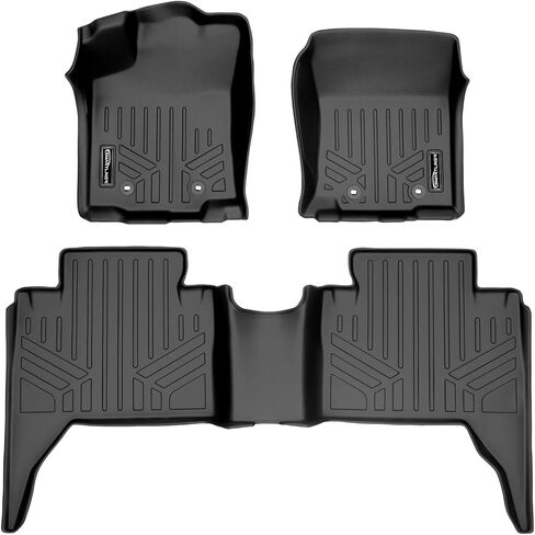 MAXLINER Custom Fit Floor Mats 2 Row Liner Set Black Compatible with 2018-2022 Toyota Tacoma Double Cab in Saudi Arabia