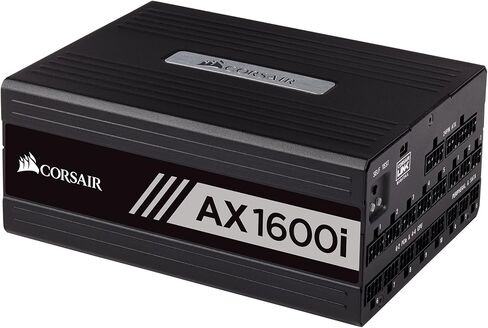 سلسلة كورسير AXi، AX1600i، 1600 واط، 80+ تيتانيوم معتمد، وحدات كاملة - مصدر طاقة رقمي (CP-9020087-NA) in Saudi Arabia