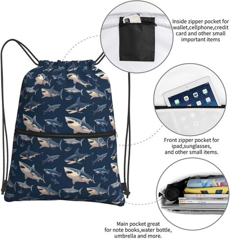 حقيبة رياضية برباط مقاومة للماء من شارك، حقيبة ظهر رياضية للرجال والنساء in Kuwait