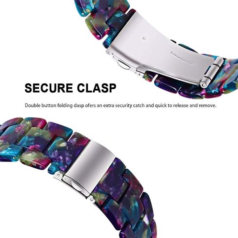 FitTurn 22mm Resin Wrist Straps Compatible for AGPTEK LW11 Watch Bands, Quick Release Adjustable Replacement Strap Wristband for AGPTEK Smartwatch for Men Women in Saudi Arabia