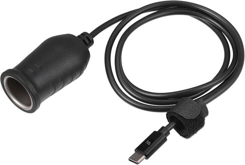 9V Cigarette Lighter Adapter/Interior USB Type C Male Cigarette Lighter Converter Cable for Car RV/Durable ABS Plastic 1.04m / 1 Pcs Black in Saudi Arabia
