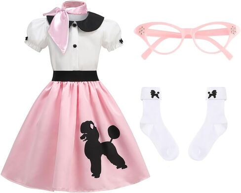 زي yolsun الوردي للفتيات في الخمسينيات مع وشاح وردي in Kuwait