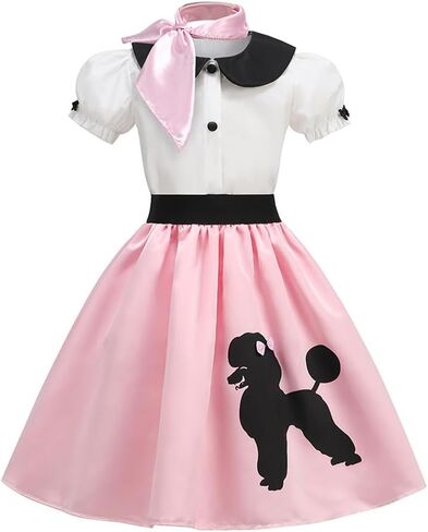 زي yolsun الوردي للفتيات في الخمسينيات مع وشاح وردي in Kuwait