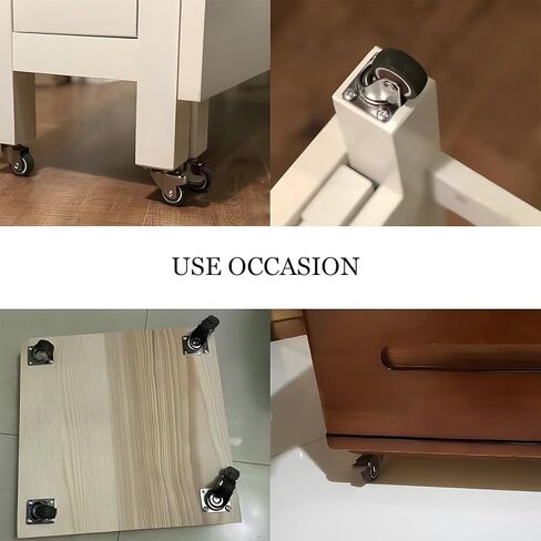2-inch Caster Kit for Furniture - Heavy-Duty Lockable Rubber Wheels for cabinets, carts and More!casters Set of 4 in Saudi Arabia