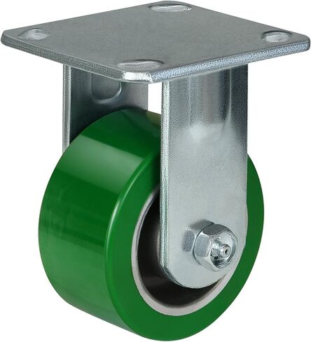 5 Inch Caster Wheels- Heavy Duty Casters, Polyurethane on Aluminum Caster Wheel with up to 1000LB Capacity- Widely Used in Tool Box, Workshop, Garage, U-Boat Platform Trucks (1 Swivel) in Kuwait
