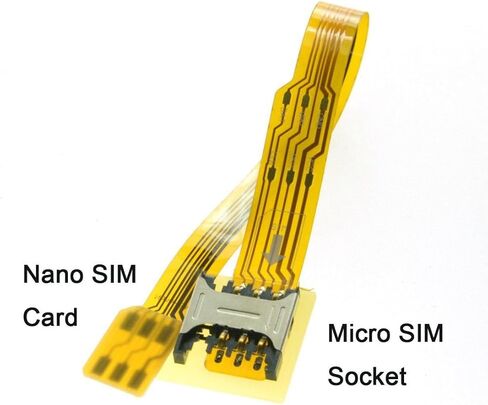 chenyang Soft Flat FPC Cable Micro SIM Card to Nano SIM Kit Male to Female Extension Extender Cable 10cm in Saudi Arabia
