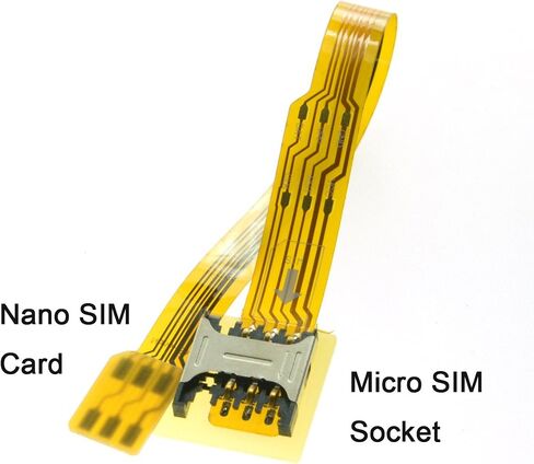chenyang Soft Flat FPC Cable Micro SIM Card to Nano SIM Kit Male to Female Extension Extender Cable 10cm in Saudi Arabia