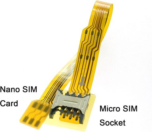chenyang Soft Flat FPC Cable Micro SIM Card to Nano SIM Kit Male to Female Extension Extender Cable 10cm in Saudi Arabia