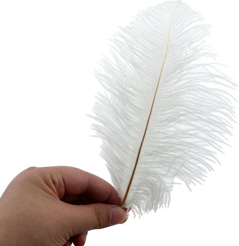 50Pcs 15-20cm Real Natural White Home Decor Ostrich Feathers Party Wedding Decorations Feather in Saudi Arabia