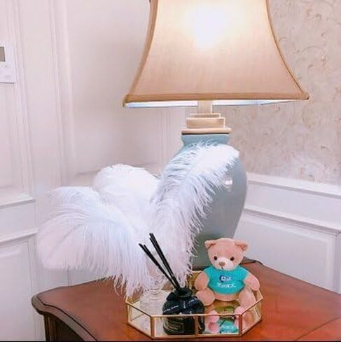 50Pcs 15-20cm Real Natural White Home Decor Ostrich Feathers Party Wedding Decorations Feather in Saudi Arabia