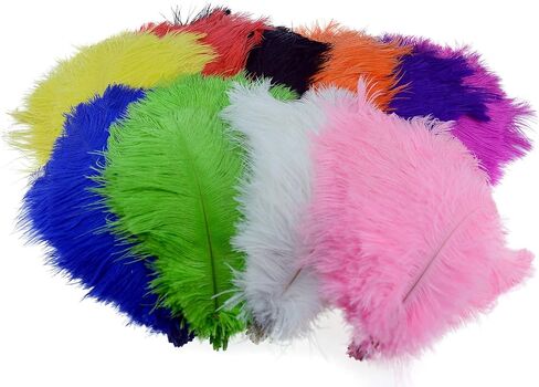 50Pcs 15-20cm Real Natural White Home Decor Ostrich Feathers Party Wedding Decorations Feather in Saudi Arabia