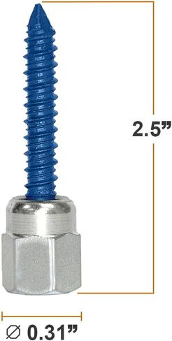 Everflow Sammys 8306957-25 CCST 516 3/8 بوصة قضيب لولبي دوار مصمم لفتحة الحفر، فتحة طيار مثقوبة مسبقًا 1/4 بوصة، برغي ذاتي التنصت، طول المسمار 2-1/2 بوصة (عبوة من 25) in Kuwait