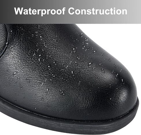 أحذية دريم أباريل النسائية لركوب الدراجات النارية مع سحابات جانبية مزدوجة، أحذية طويلة للكاحل من الجلد الصناعي الأسود مع أشرطة ثلاثية قابلة للتعديل، أحذية قصيرة عصرية للسيدات بكعب مكتنز in Kuwait