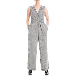 Max Studio womens Matte Satin Twist Front Jumpsuit