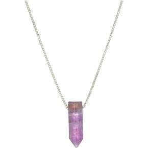 Alex and Ani Adjustable Necklace for Women, Amethyst Gemstone Pendant, Sterling Silver, 15 to 18 in (PC19ENAM05S)