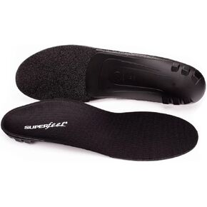 Superfeet All-Purpose Support Low Arch Insoles (Black) - Trim-To-Fit Orthotic Shoe Inserts for Thin, Tight Shoes - Professional Grade - 9.5-11 Men / 10.5-12 Women