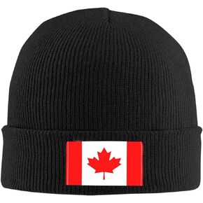 UK Flag Knit Hat Soft Classic Stretchy Ski Beanie Warm Cap Winter Hats for Adults Men Women Black
