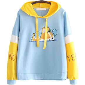 Womens Teens Animal Anime Cute Emo Dinosaur Cosplay Cartoon Shirt Hoodie Hoody Top Jumper Sweater