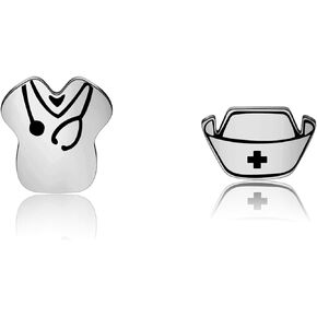 MAOFAED Nurse Gift Nurse Earring For Women Nursing Stud Earring For RN LPN PA MA PN Graduation Gift For Medical Student