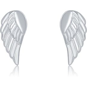 Sterling Silver Small Angel Wing Stud Earrings in Saudi Arabia