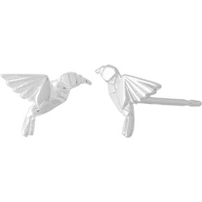 Boma Jewelry Sterling Silver Origami Bird Stud Earrings