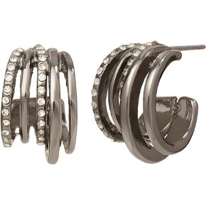 Pave Hoop Earrings