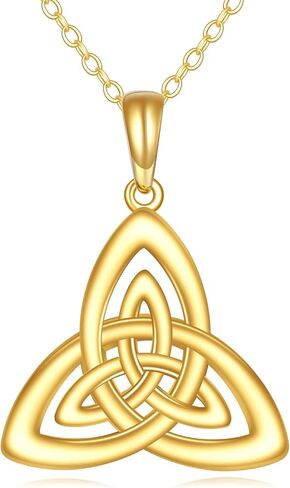 14K Gold Celtic Knot Necklace for Women Amulet Pendant Irish Jewelry Birthday Gifts for Wife Daughter Mom in Saudi Arabia