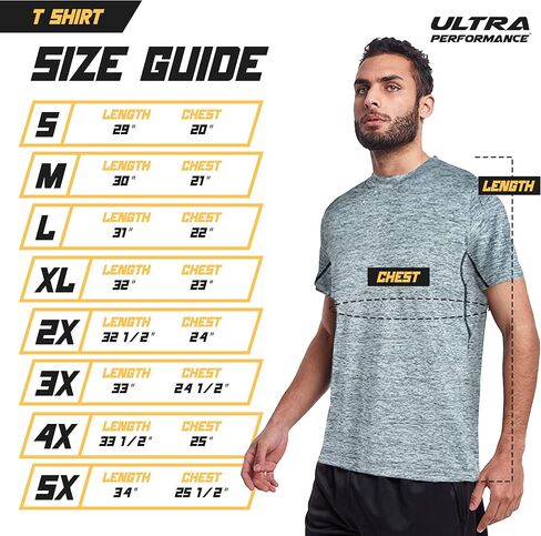 عبوة من 5 تي شيرتات جافة للرجال، تي شيرت للرجال يمتص الرطوبة in Kuwait