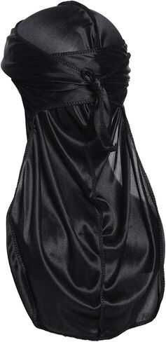 Silk Durag for Men Waves Silky Extra Long Tail Wide Straps Designer Du-rag Do Rags for Waver in Saudi Arabia