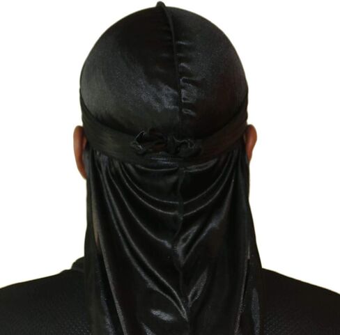 Silk Durag for Men Waves Silky Extra Long Tail Wide Straps Designer Du-rag Do Rags for Waver in Saudi Arabia