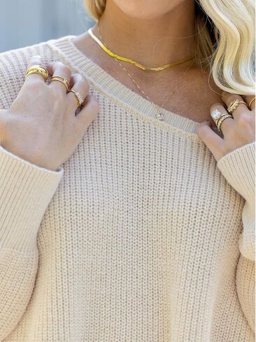 CUPSHE Women Crewneck Sweater Tops Long Sleeves Top Knit Pullover Casual Sweater Casual in Saudi Arabia